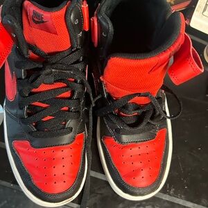 Nike Kids Black and Red Sneakers